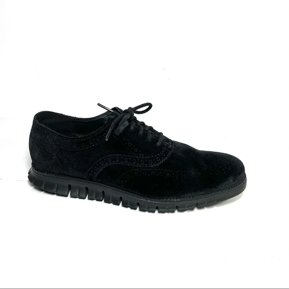 Cole Haan‎ Grand OS Men’s Wingtip Oxfords Black Velvet Size 8.5 M